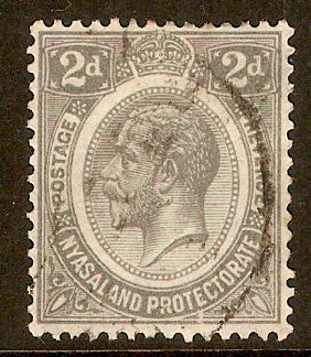 Nyasaland 1921 2d Grey. SG103.